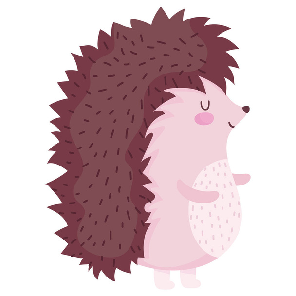 hérisson animal forêt dessin animé icône - Vecteur, image