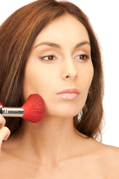 Lovely woman with brush - 写真・画像