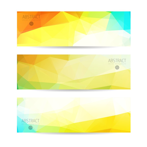 A set of modern vector banners with triangles - Vector, Imagen