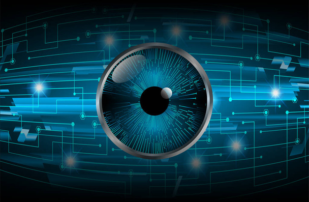 eye cyber circuit future technology concept background - Vettoriali, immagini
