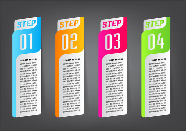 colorful modern text box template for website, computer graphic, technology and internet, banner - Διάνυσμα, εικόνα