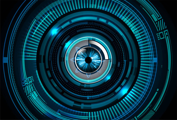 eye cyber circuit future technology concept background - Vektor, Bild