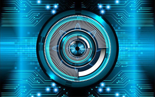 eye cyber circuit future technology concept background - ベクター画像