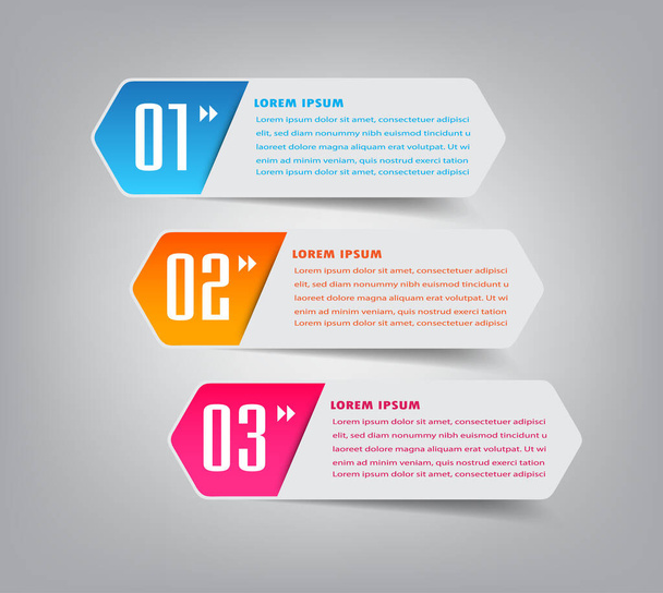 colorful modern text box template for website, computer graphic, technology and internet, banner - Vetor, Imagem