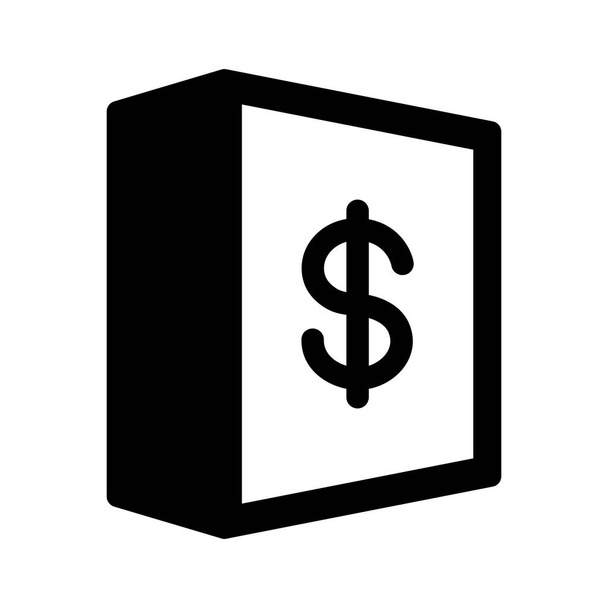 Üzleti csomag, csomagok, üzlet, pénz teljesen szerkeszthető vektor ikonok - Vektor, kép