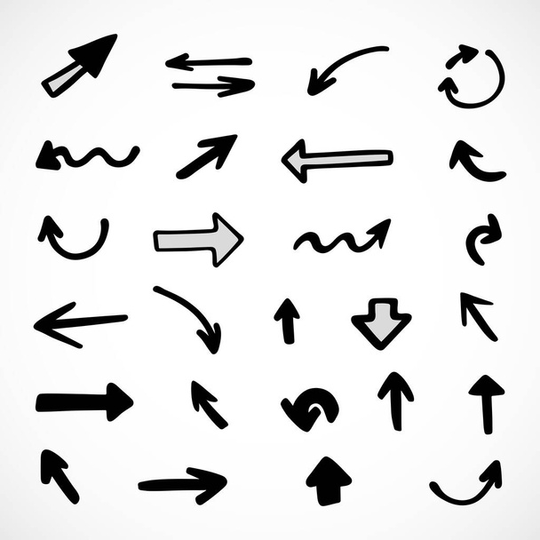 Vector set of hand-drawn arrows, elements for presentation - Vektor, kép