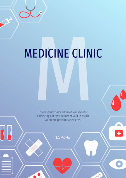 modern background with medical elements for your design - Vetor, Imagem