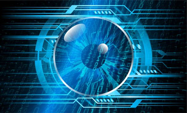eye cyber circuit future technology concept background - Фото, изображение