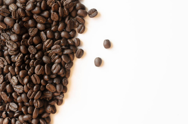 Coffee beans isolated on white background. - 写真・画像