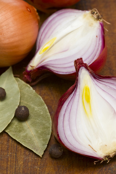 Onion still life - Foto, afbeelding