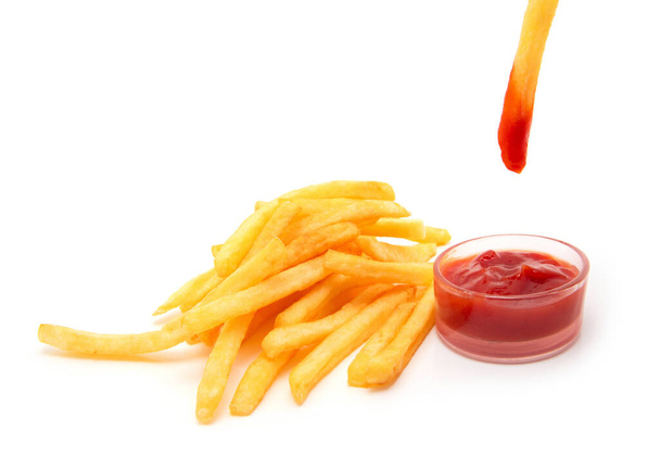 Batatas fritas e ketchup - Foto, Imagem