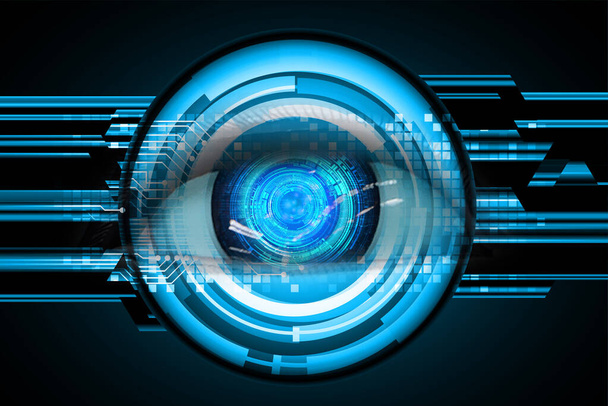 eye cyber circuit future technology concept background - Foto, Bild