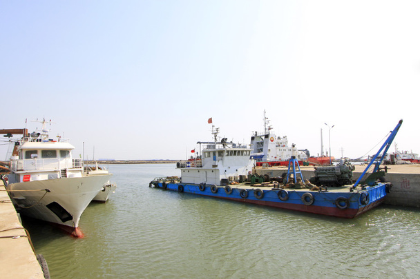 zajęty stocznia dock i zadokowane statków - Zdjęcie, obraz