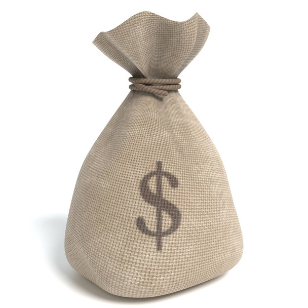 Illustration 3D d'un sac d'argent - Photo, image