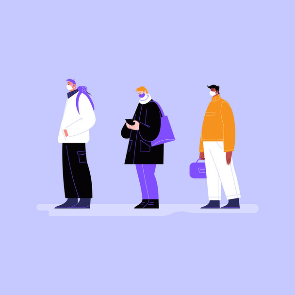 People with covered faces - Vector, Imagen