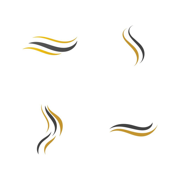 Saç dalgası logo vektör şablonu - Vektör, Görsel
