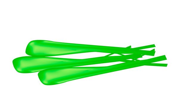 Свежий зеленый сельдерей на белом фоне
 - Вектор,изображение