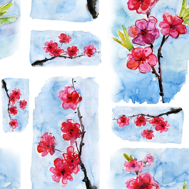Flores de cerezo de primavera
 - Foto, Imagen