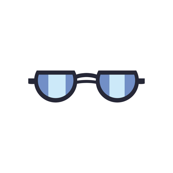 окуляри з сучасними рамками, плоский стиль на білому тлі
 - Вектор, зображення
