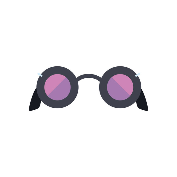 сонцезахисні окуляри круглої рамки, плоский стиль на білому фоні
 - Вектор, зображення
