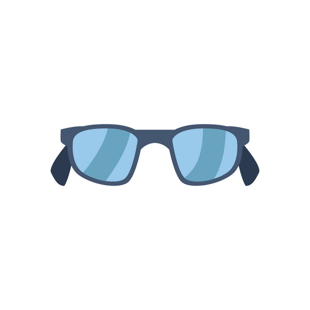 icono de gafas, estilo plano en fondo blanco - Vector, imagen