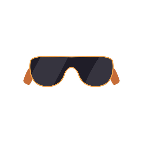 shield sunglasses icon, flat style on white background - Vector, Image