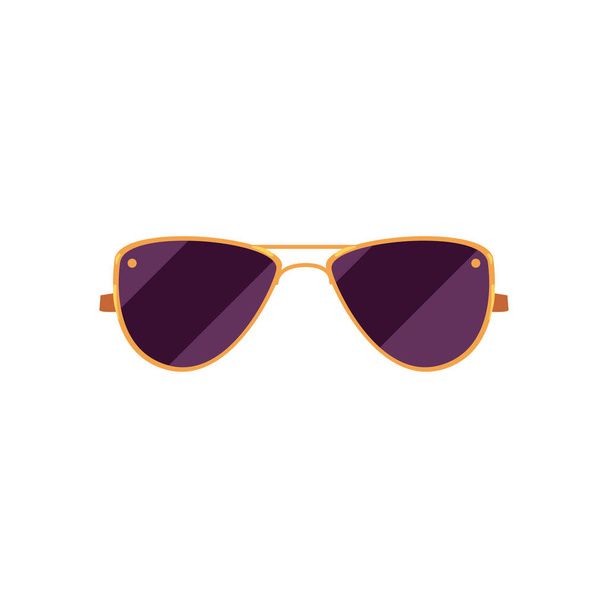 glasses classic of pilot, flat style on white background - Vector, Image