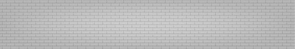 Realista pared de ladrillo blanco y gris - Ilustración vectorial - Vector, Imagen