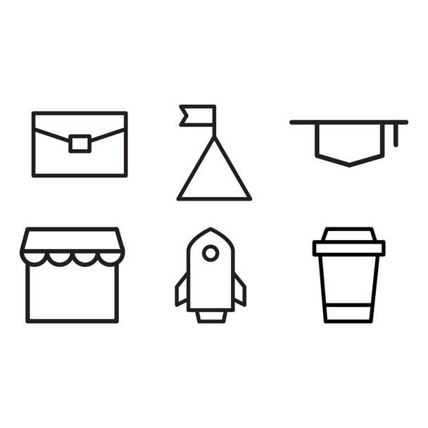 Juego de diseño de iconos de caso breve de electrodomésticos - Vector, imagen