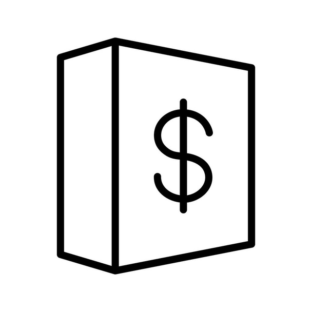 Pacote de negócios, pacotes, negócios, dinheiro ícones vetoriais totalmente editáveis - Vetor, Imagem