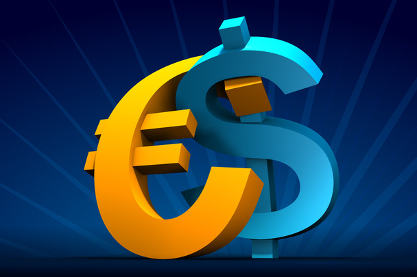 αγκαλιά του δολαρίου και του ευρώ - Φωτογραφία, εικόνα