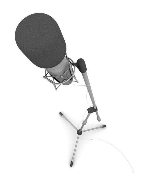 Rendered professional microphone - Foto, afbeelding