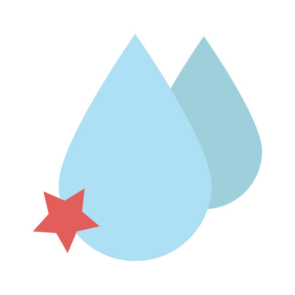Rain, drops, weather, water fully editable vector icon - Vector, Image