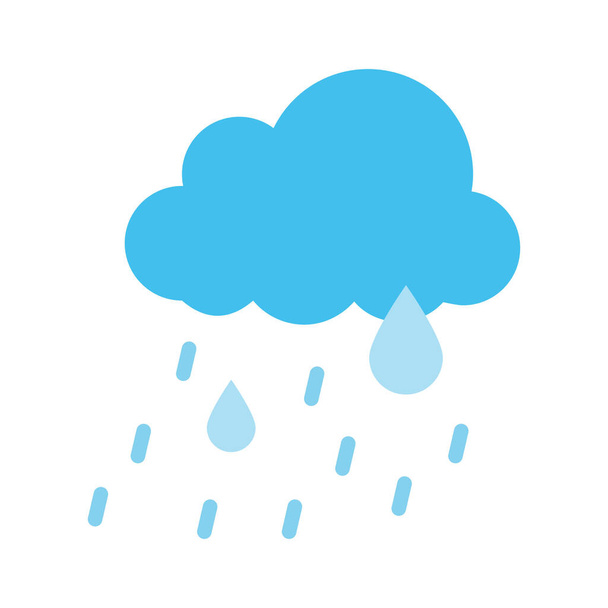 Chmura, pogoda, deszcz, krople w pełni edytowalnej ikony wektorowej - Wektor, obraz
