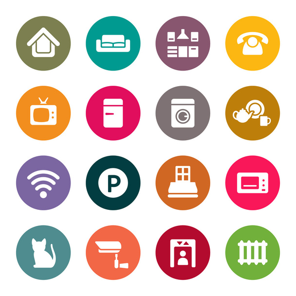 Home rental services icon set - Vector, Image