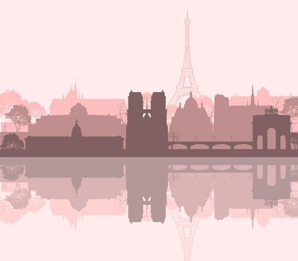 panorama města Paříž Francie - Vektor, obrázek