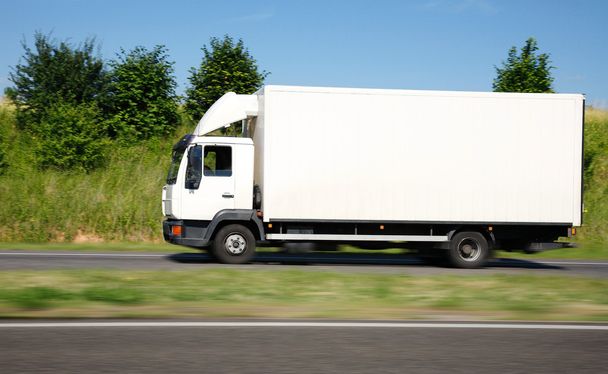 biały ciężarówka prędkości - Zdjęcie, obraz