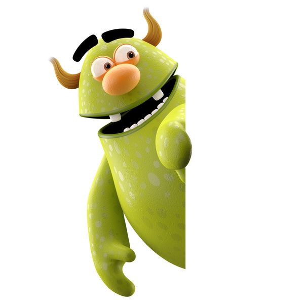 Monstruo mirón verde
 - Foto, imagen