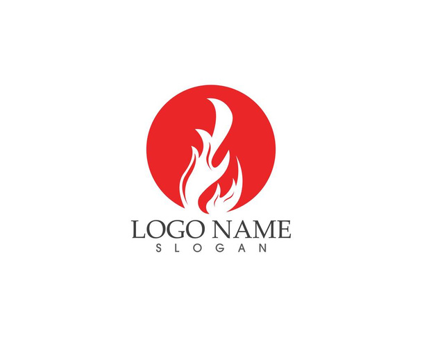 Brandflamme Logo-Vorlage - Vektor, Bild