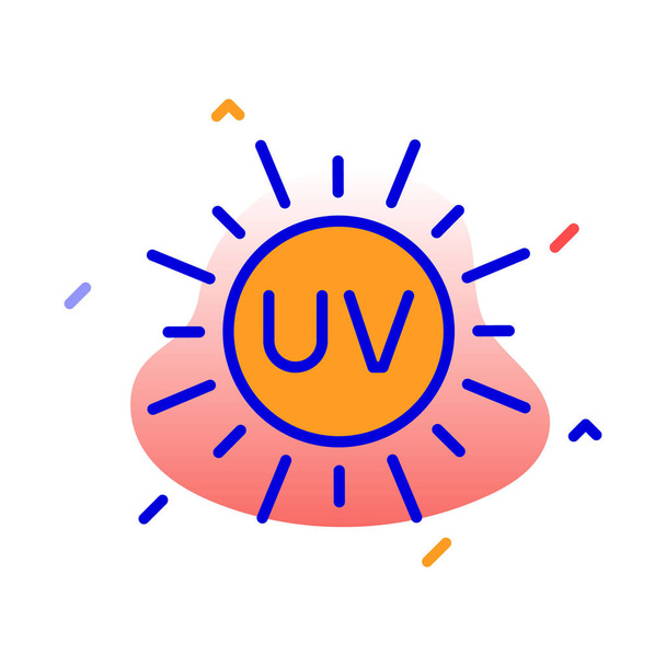 Випромінювання, сонце, ультрафіолетовий, повністю змінений вектор значок
 - Вектор, зображення