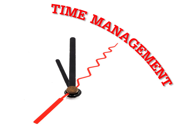 Zeitmanagement-Konzept Uhr Nahaufnahme isoliert auf weißem Hintergrund - Foto, Bild