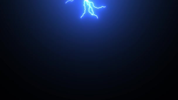 Kaunis realistinen vaikutus valaistus Iskee tai salama pultti, sähkö myrsky, ukkonen vilkkuu salama, 4k korkea laatu - Materiaali, video