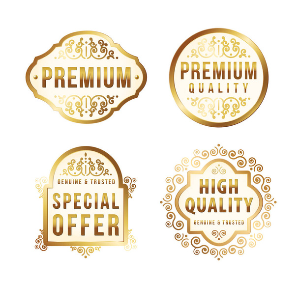 High Quality Luxury Label . Vector Isolated Illustration - Vettoriali, immagini