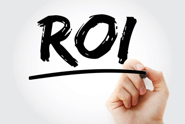 ROI - Return On Investment Akronym, Geschäftskonzept Hintergrund - Foto, Bild