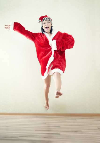 santa jumping - Fotó, kép