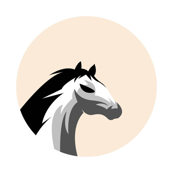 кінська голова Вектор Простий сучасний дизайн логотипу
 - Вектор, зображення