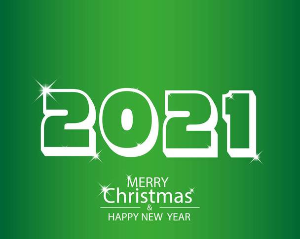 2021 felice anno nuovo sfondo con numeri bianchi. Illustrazione vettoriale. - Vettoriali, immagini