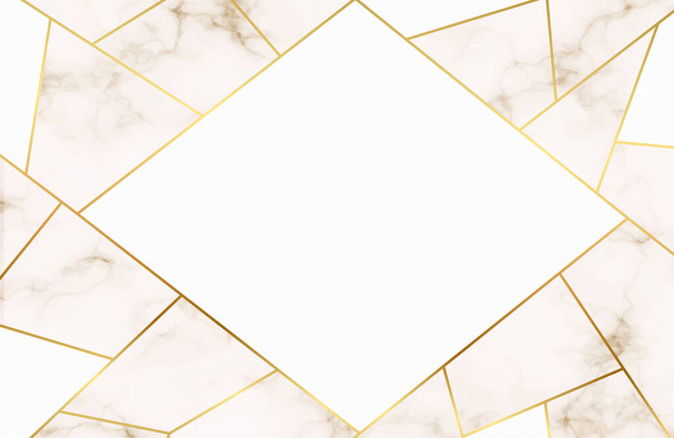 Luxury background, Abstract marble decoration, golden pattern. Luxury White Gold Marble texture background vector. Panoramic Marbling texture design - Wektor, obraz