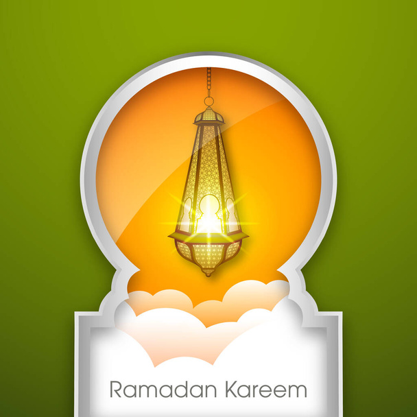 Tarjeta de felicitación Ramadán Kareem para la ocasión del festival musulmán. - Vector, Imagen