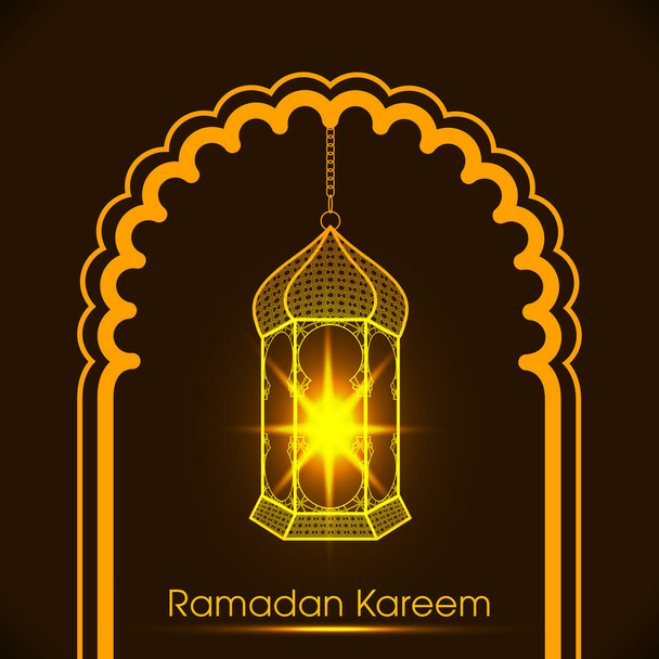 Ramadan Kareem onnittelukortti muslimijuhlaan. - Vektori, kuva